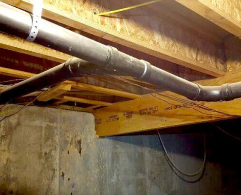 Oops! Someone forgot to insulate this house. Seriously, this home had NO insulation under it. This can lead to not only poor energy efficiency, but water & mold damage as well.